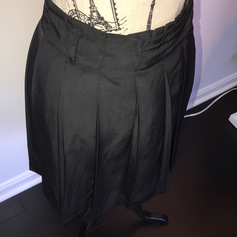 Meadow Rue,black belted&pleated, wrap skirt.Sz8